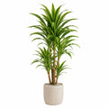 Plante artificielle dracaena 180 cm vert en plastique avec pot décoratif intérieur