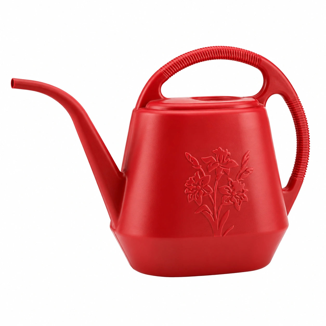 Arrosoir 10 L en plastique rouge à bec long pour jardinage