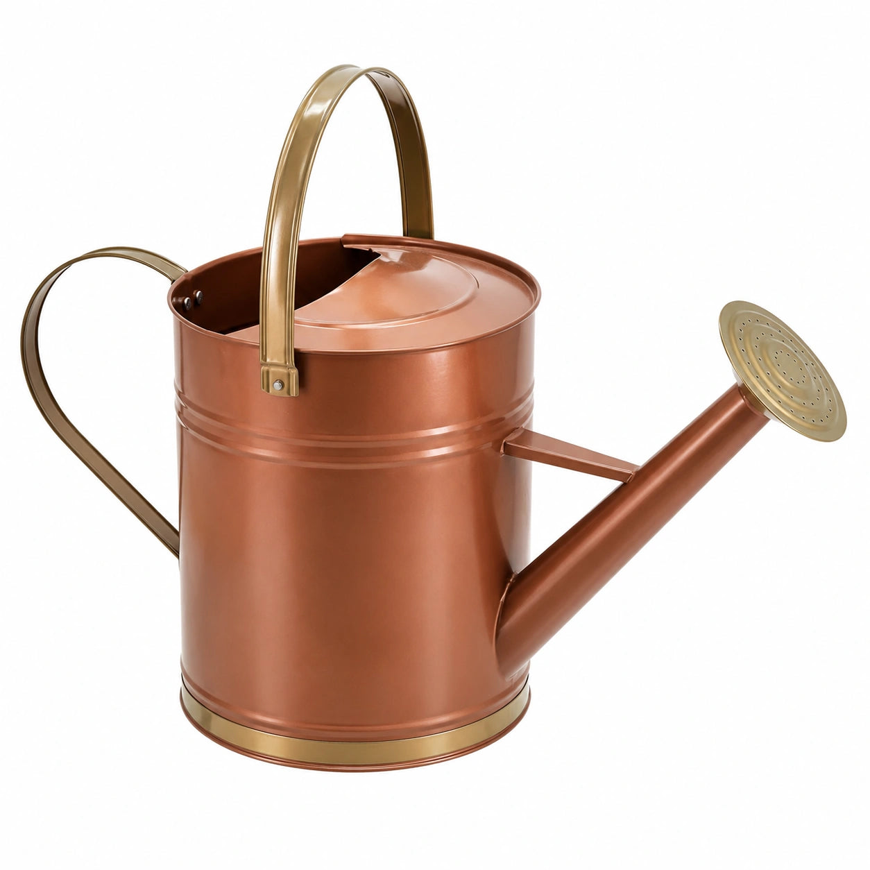 Arrosoir 10 L en métal cuivre avec pomme d'arrosage style classique