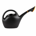 Arrosoir de jardin 2 L en plastique noir et orange avec pomme d'arrosage amovible