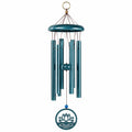 Carillon éolien en métal bleu vert 75 cm à suspendre pour jardin et intérieur