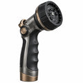 Pistolet d'arrosage 21 cm en ABS et métal noir bronze à 8 jets réglables